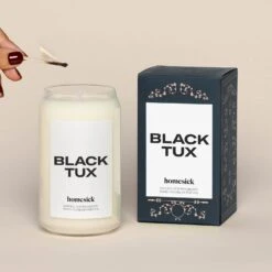 Black Tux Candle -Homesick Fragrance Sales HMS.BlackTux.Candle.Ecom .1.hover
