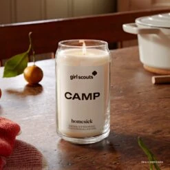 Girl Scout Camp Candle -Homesick Fragrance Sales HMS.GirlScouts.Candle.Ecom .PDP .4