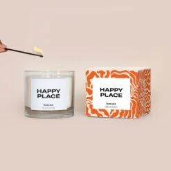 Happy Place 3-Wick Candle -Homesick Fragrance Sales HMS.HappyPlace.Candle.Ecom .1