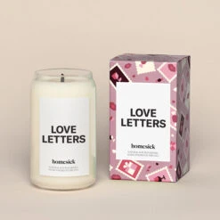 Love Letters Candle -Homesick Fragrance Sales HMS.LoveLetters.Candle.Ecom .1.Hover