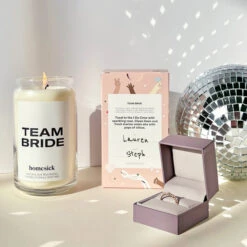 Team Bride Candle -Homesick Fragrance Sales HMS.TeamBride.Personalization.PDP