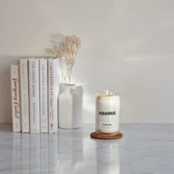 Aquarius Candle -Homesick Fragrance Sales HMS Horoscope L Aquarius